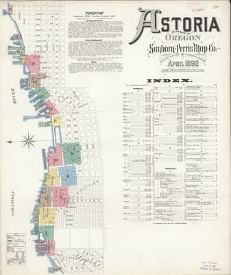 Sanborn Fire Insurance Map: Astoria, Oregon (1892)