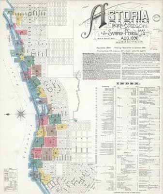 Sanborn Fire Insurance Map: Astoria, Oregon (1896)