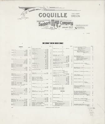 Sanborn Fire Insurance Map: Coquille, Oregon (1957)