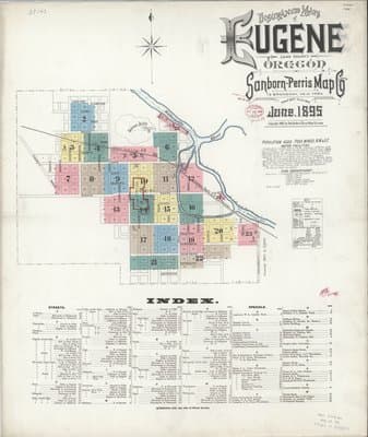 Sanborn Fire Insurance Map: Eugene, Oregon (1895)