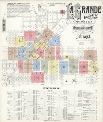 Sanborn Fire Insurance Map: La Grande, Oregon (1903)