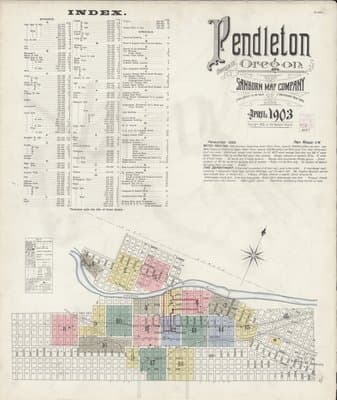 Sanborn Fire Insurance Map: Pendleton, Oregon (1903)