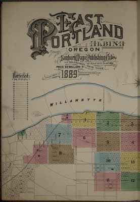Sanborn Fire Insurance Map: Portland, Oregon (1889)