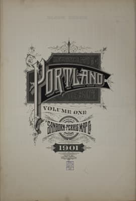 Sanborn Fire Insurance Map: Portland (1901)