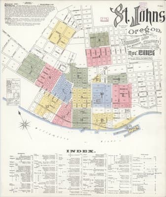 Sanborn Fire Insurance Map: Saint Johns, Oregon (1905)