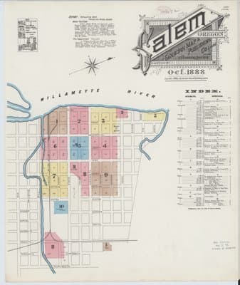 Sanborn Fire Insurance Map: Salem, Oregon (1888)