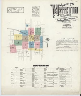 Sanborn Fire Insurance Map: Martin, Tennessee (1913)