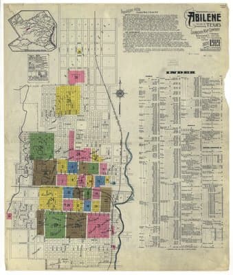 Sanborn Fire Insurance Map: Abilene, Texas (1919)