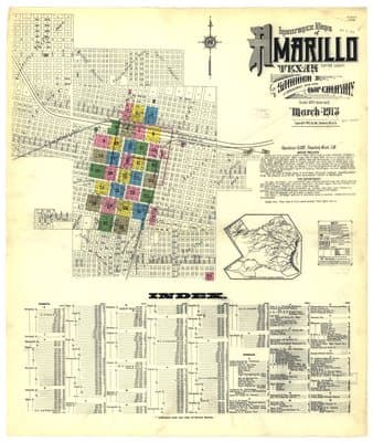 Sanborn Fire Insurance Map: Amarillo, Texas (1913)