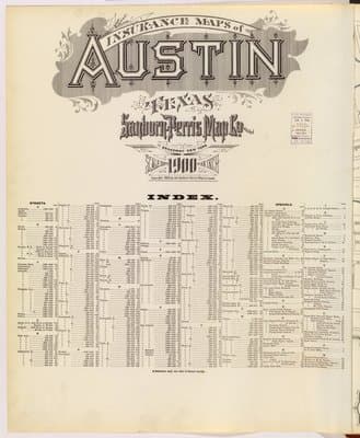 Sanborn Fire Insurance Map: Austin, Texas (1900)