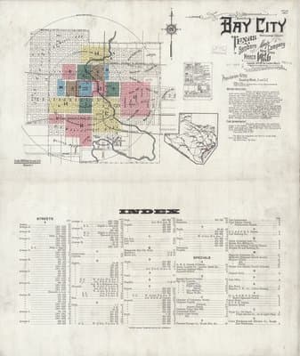 Sanborn Fire Insurance Map: Bay City, Texas (1926)
