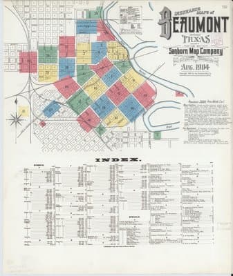 Sanborn Fire Insurance Map: Beaumont, Texas (1904)