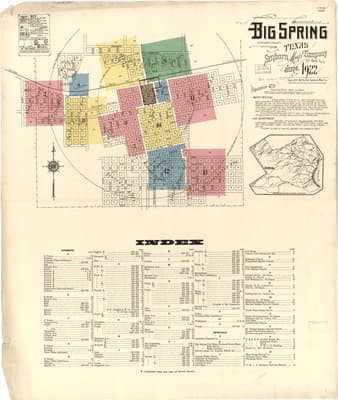 Sanborn Fire Insurance Map: Big Spring, Texas (1922)