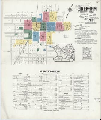 Sanborn Fire Insurance Map: Brenham, Texas (1920)