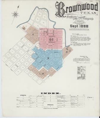 Sanborn Fire Insurance Map: Brownwood, Texas (1888)