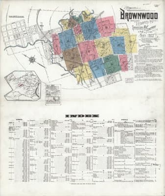 Sanborn Fire Insurance Map: Brownwood, Texas (1923)