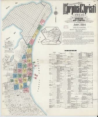 Sanborn Fire Insurance Map: Corpus Christi, Texas (1914)