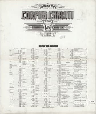 Sanborn Fire Insurance Map: Corpus Christi, Texas (1927)
