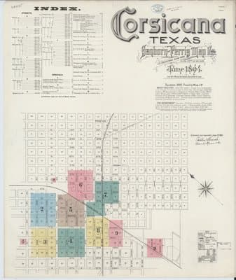 Sanborn Fire Insurance Map: Corsicana, Texas (1894)