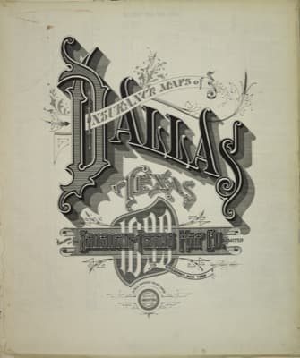 Sanborn Fire Insurance Map: Dallas (1899)