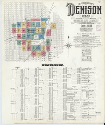 Sanborn Fire Insurance Map: Denison, Texas (1908)