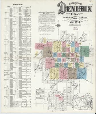 Sanborn Fire Insurance Map: Denison, Texas (1914)
