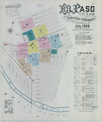 Sanborn Fire Insurance Map: El Paso, Texas (1888)