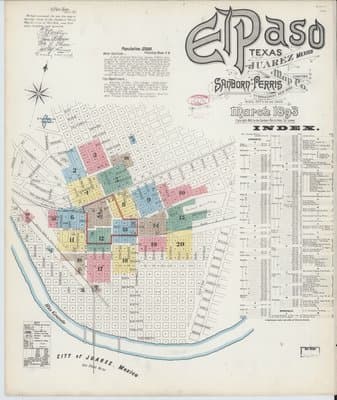 Sanborn Fire Insurance Map: El Paso, Texas (1893)