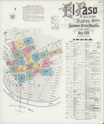 Sanborn Fire Insurance Map: El Paso, Texas (1898)
