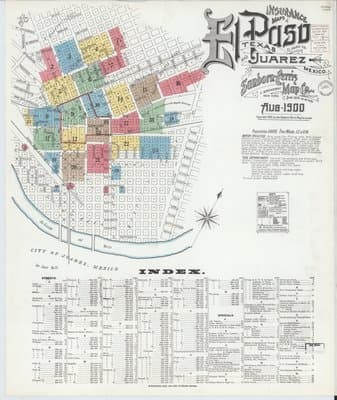 Sanborn Fire Insurance Map: El Paso, Texas (1900)