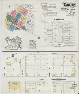 Sanborn Fire Insurance Map: Electra, Texas (1919)
