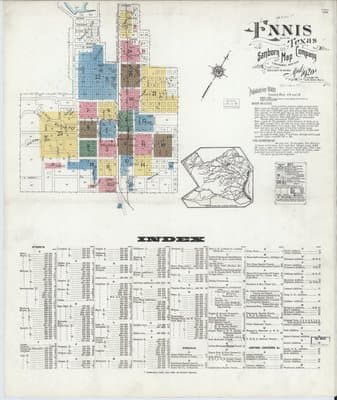 Sanborn Fire Insurance Map: Ennis, Texas (1920)