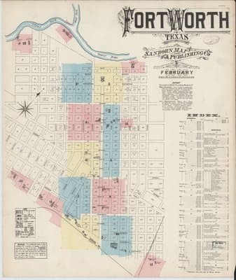 Sanborn Fire Insurance Map: Fort Worth, Texas (1885)