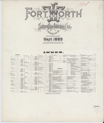 Sanborn Fire Insurance Map: Fort Worth, Texas (1889)