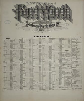 Sanborn Fire Insurance Map: Fort Worth, Texas (1898)