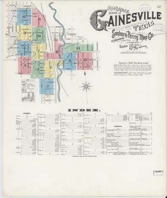 Sanborn Fire Insurance Map: Gainesville, Texas (1897)