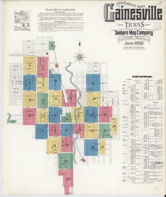 Sanborn Fire Insurance Map: Gainesville, Texas (1908)