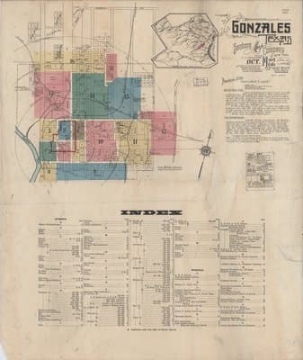 Sanborn Fire Insurance Map: Gonzales, Texas (1922)