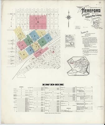 Sanborn Fire Insurance Map: Hereford, Texas (1920)