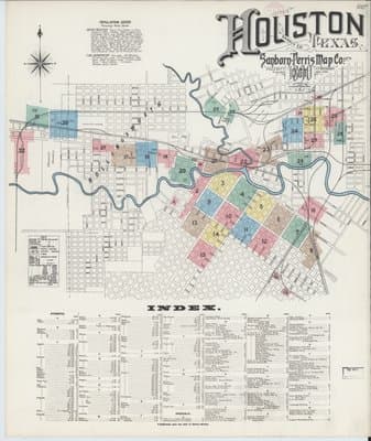 Sanborn Fire Insurance Map: Houston, Texas (1890)