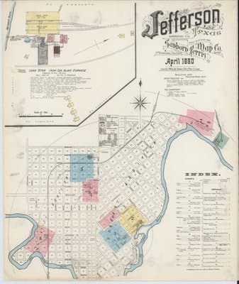 Sanborn Fire Insurance Map: Jefferson, Texas (1890)
