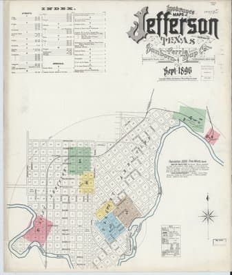 Sanborn Fire Insurance Map: Jefferson, Texas (1896)