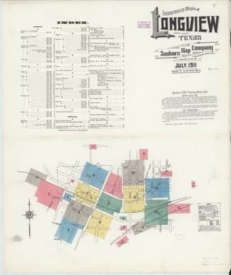 Sanborn Fire Insurance Map: Longview, Texas (1911)
