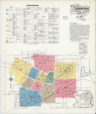 Sanborn Fire Insurance Map: Longview, Texas (1916)