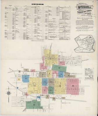 Sanborn Fire Insurance Map: Marshall, Texas (1915)