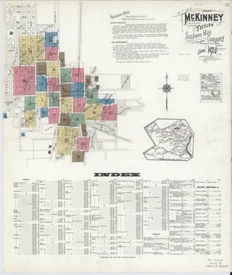 Sanborn Fire Insurance Map: Mckinney, Texas (1920)