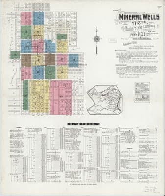 Sanborn Fire Insurance Map: Mineral Wells, Texas (1921)