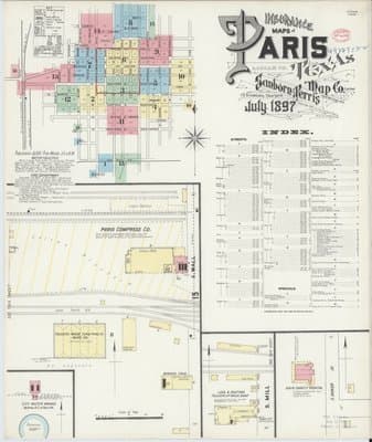 Sanborn Fire Insurance Map: Paris, Texas (1897)