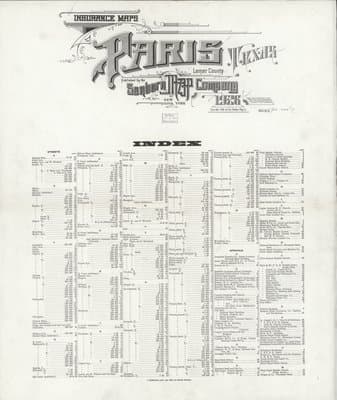 Sanborn Fire Insurance Map: Paris, Texas (1926)