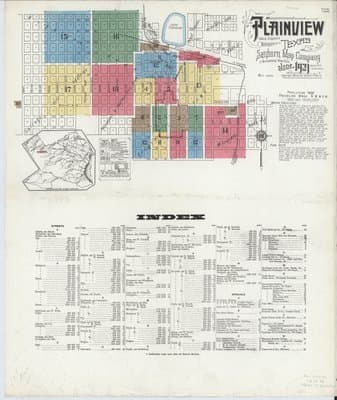 Sanborn Fire Insurance Map: Plainview, Texas (1921)